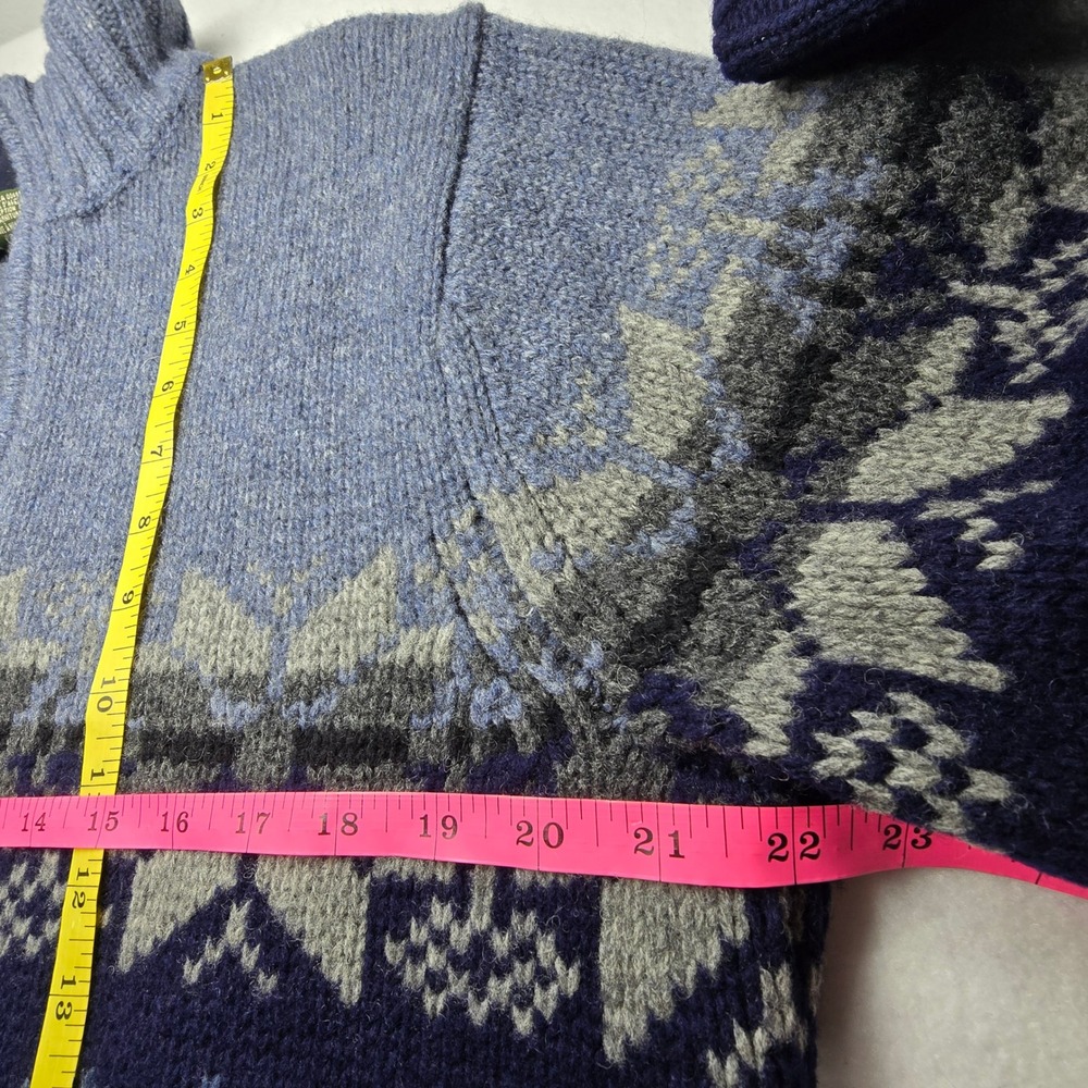 Eddie‎ Bauer Heritage Sweater Mens Wool Quarter Zip Nordic Fair Isle Pullover - Picture 9 of 12